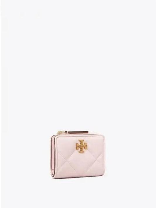 Kira diamond quilt double sided card wallet half rose salt domestic product - TORY BURCH - BALAAN 1