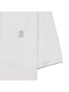 Logo Embroidered Short Sleeve Polo Shirt White - BRUNELLO CUCINELLI - BALAAN 8