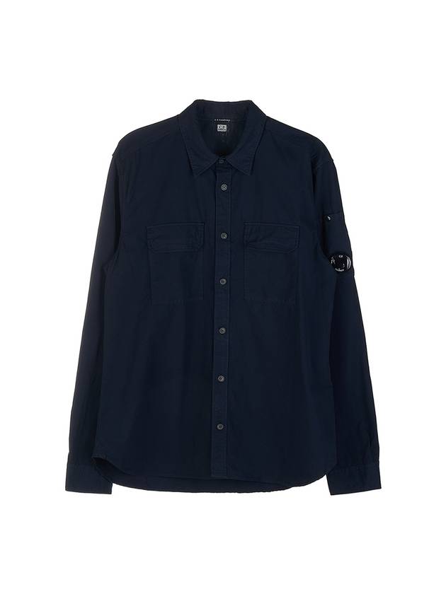 Gabardine Long Sleeve Shirt Navy - CP COMPANY - BALAAN 2