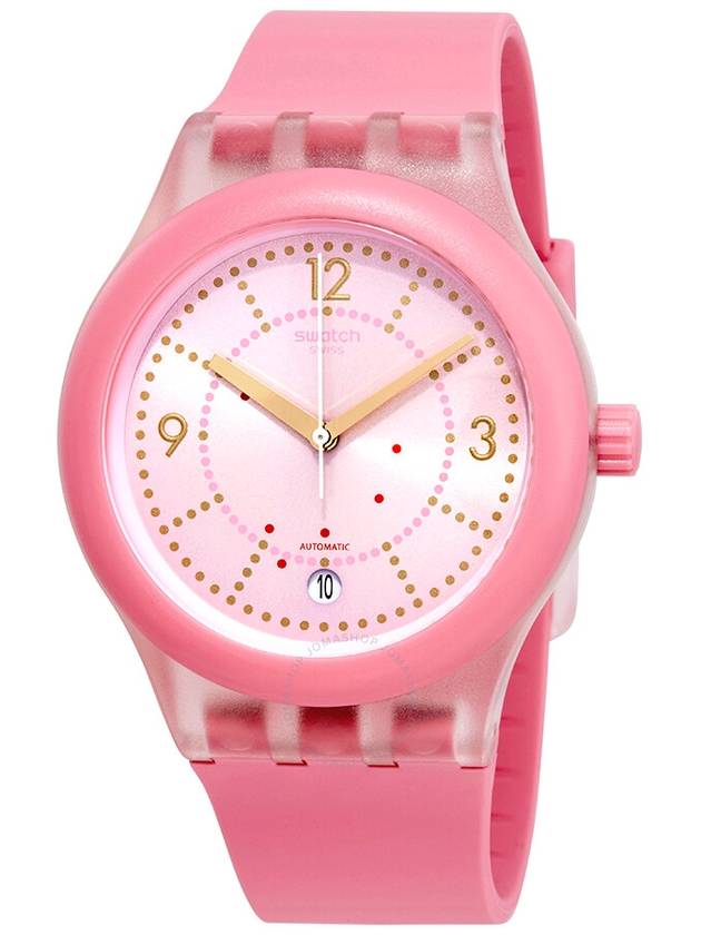 Swatch Sistem Cali Automatic Pink Dial Ladies Watch SUTP401 - SWATCH - BALAAN 1