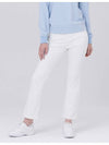 Waist Banding Cotton Span 8-quarter Semi Boot Cut White Pants DO3242PT66 1 - DOYOUKNOWMC GOLF WEAR - BALAAN 2