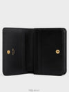 Triomphe Compact Shiny Calfskin Half Wallet Black - CELINE - BALAAN 3