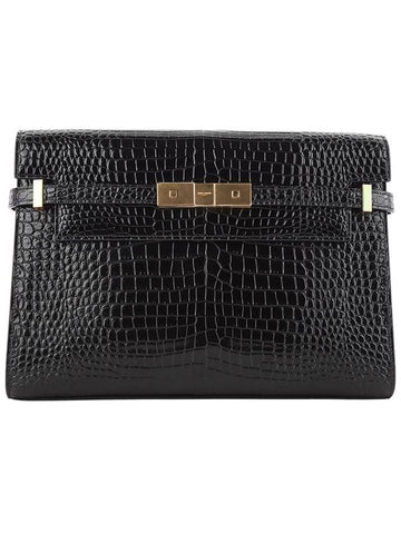 579271 Crocodile emboss Manhattan shoulder bag 34178Y - SAINT LAURENT - BALAAN 1