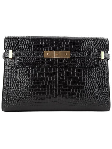 579271 Crocodile emboss Manhattan shoulder bag 34178Y - SAINT LAURENT - BALAAN 1