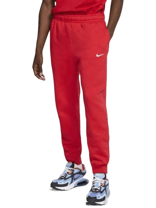 Swoosh Club Fleece Track Pants Red - NIKE - BALAAN 1