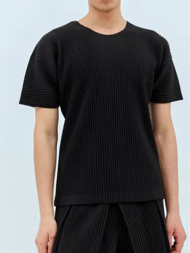 Basic Short Sleeve T-Shirt Black - ISSEY MIYAKE - BALAAN 2