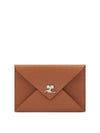 Logo Envelope Leather Card Wallet Toffee - COURREGES - BALAAN 1