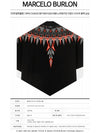 Men's Wings Print Short Sleeve T-Shirt Black - MARCELO BURLON - BALAAN 3