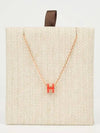 Mini Pop H Pendant Necklace Rose Gold - HERMES - BALAAN 2