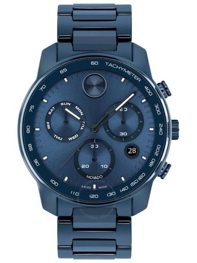 Movado Bold Verso Chronograph Quartz Blue Dial Men's Watch 3601117 - MOVADO - BALAAN 1