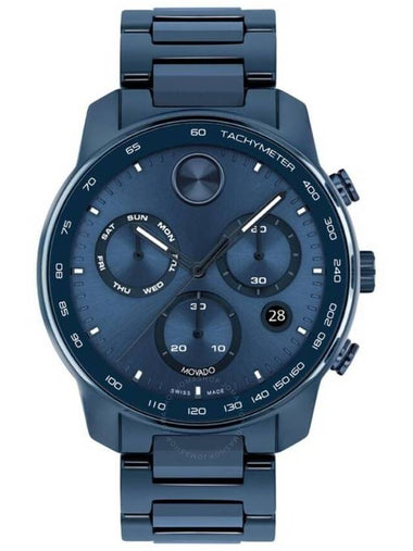 Movado Bold Verso Chronograph Quartz Blue Dial Men's Watch 3601117 - MOVADO - BALAAN 1