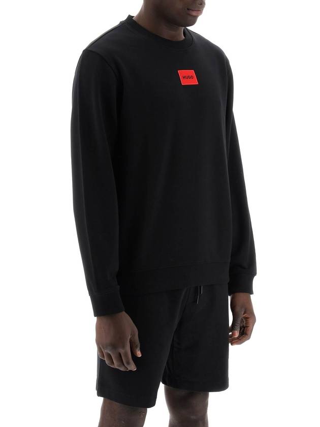 Men's Red Logo Label Sweatshirt Black - HUGO BOSS - BALAAN 3