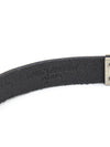 Opyum Silver Logo Leather Bracelet Black - SAINT LAURENT - BALAAN 8