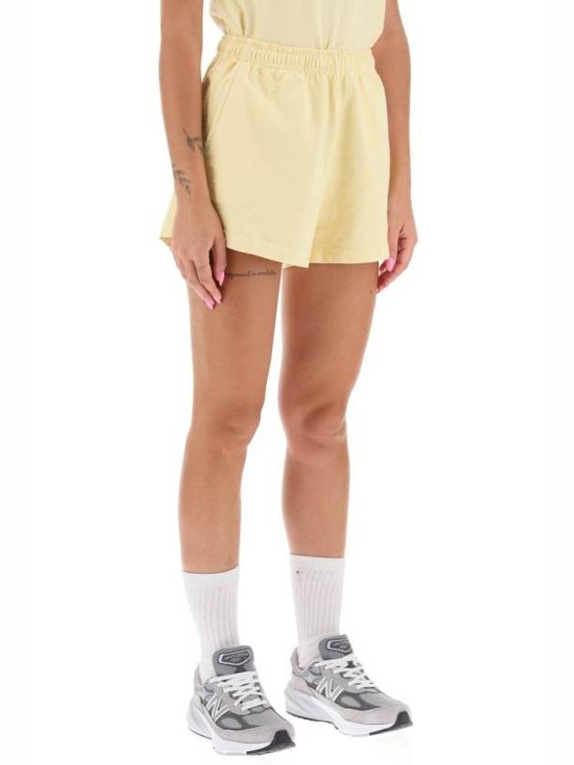 Script Logo Cotton Shorts Light Yellow - SPORTY & RICH - BALAAN 3