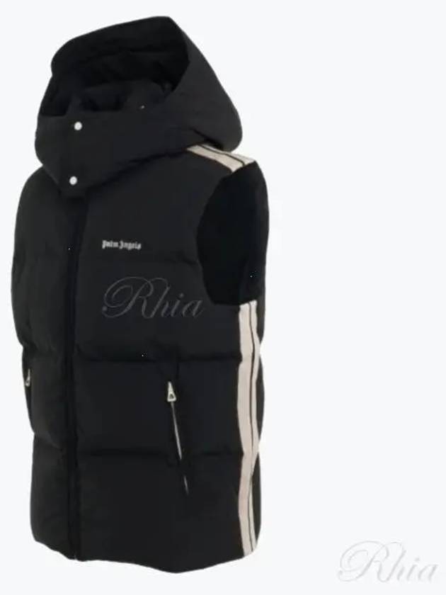 Classic Track Hooded Down Vest Black - PALM ANGELS - BALAAN 2