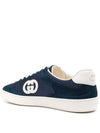 Interlocking G Suede Low-Top Sneakers Blue - GUCCI - BALAAN 3