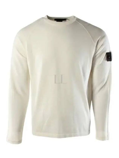 Wappen Patch Crew Neck Knit Top Ivory - STONE ISLAND - BALAAN 2