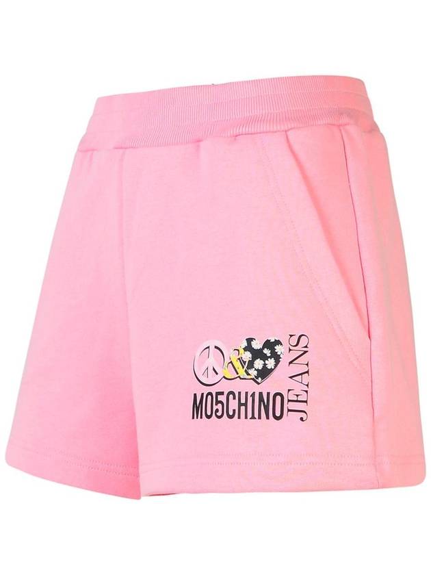 Moschino Jeans Pink Cotton Shorts - MOSCHINO - BALAAN 2