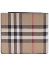 Check Pattern Half Halfwallet Beige - BURBERRY - BALAAN 5