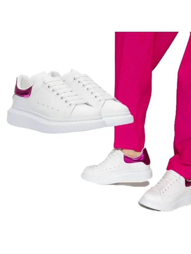 Oversole Metal Pink Tab Low Top Sneakers White - ALEXANDER MCQUEEN - BALAAN 2