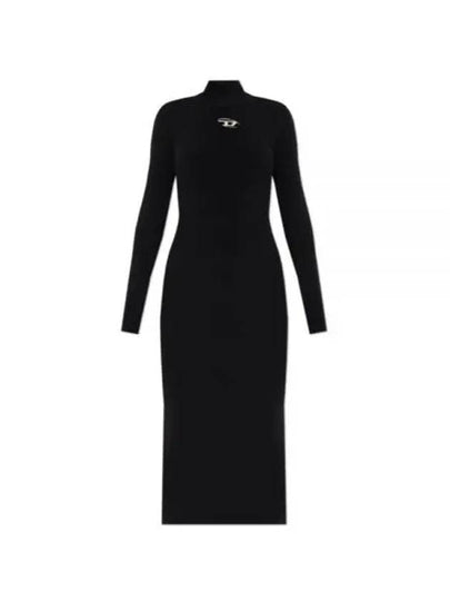 M Zary B Ribbed Knit Long Dress Black - DIESEL - BALAAN 2