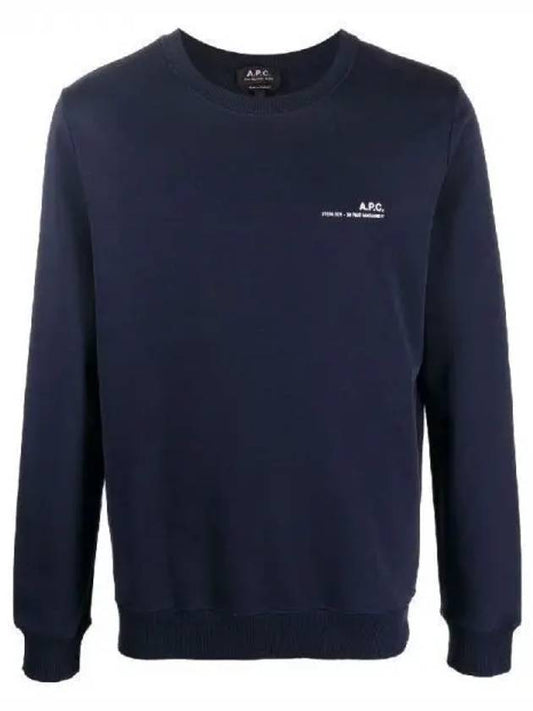 Item Logo Cotton Sweatshirt Navy - A.P.C. - BALAAN 2