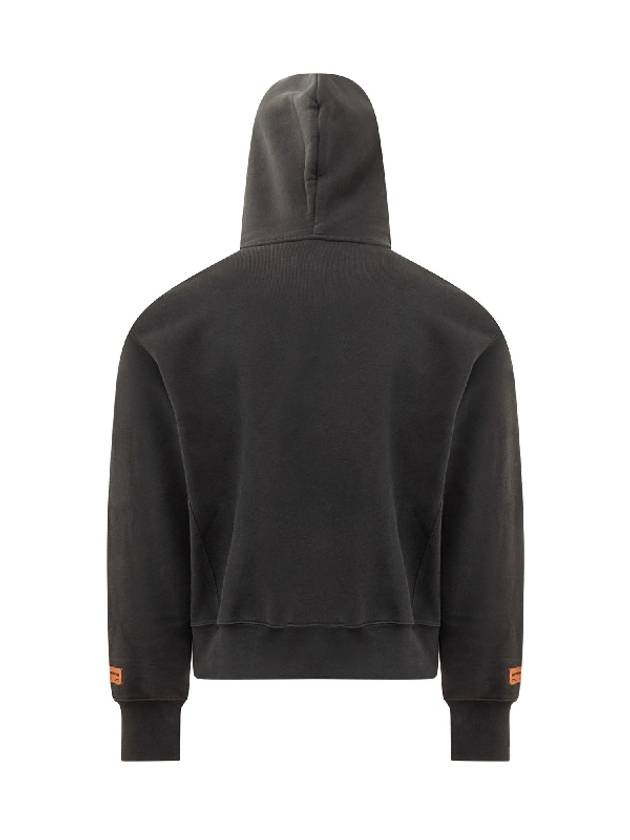 Preston Graphic Print Cotton Hoodie Black - HERON PRESTON - BALAAN 3