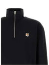 Fox Head Patch Half Zipper Sweatshirt Black - MAISON KITSUNE - BALAAN 4