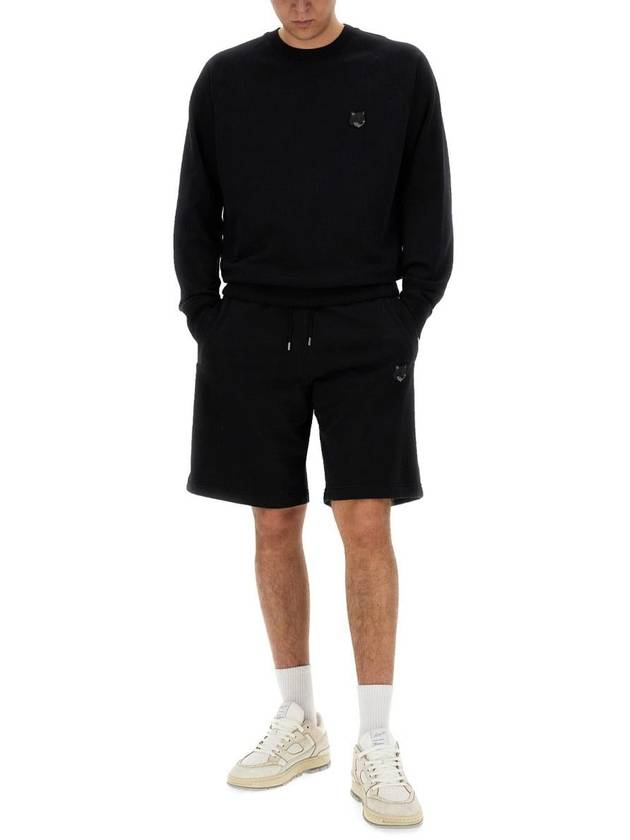 Bold Fox Head Patch Oversized Jog Shorts Black - MAISON KITSUNE - BALAAN 3