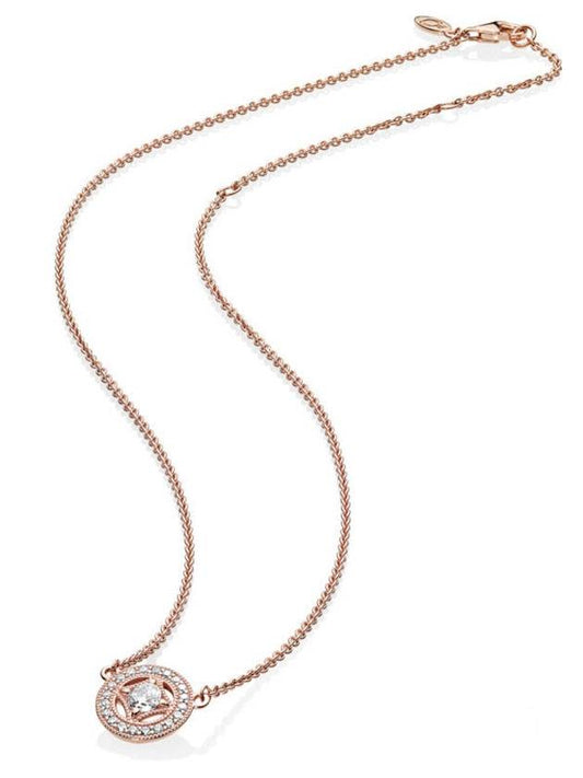 Vintage Circle Collier 45cm Necklace Rose Gold - PANDORA - BALAAN 1