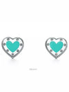 Tiffany Return to Love Blue Heart Earrings Silver Mini - TIFFANY & CO. - BALAAN 4