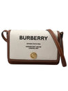 Buberry Mini Horseferry Print Canvas Leather Note Crossbody Bag Natural Tan - BURBERRY - BALAAN 2