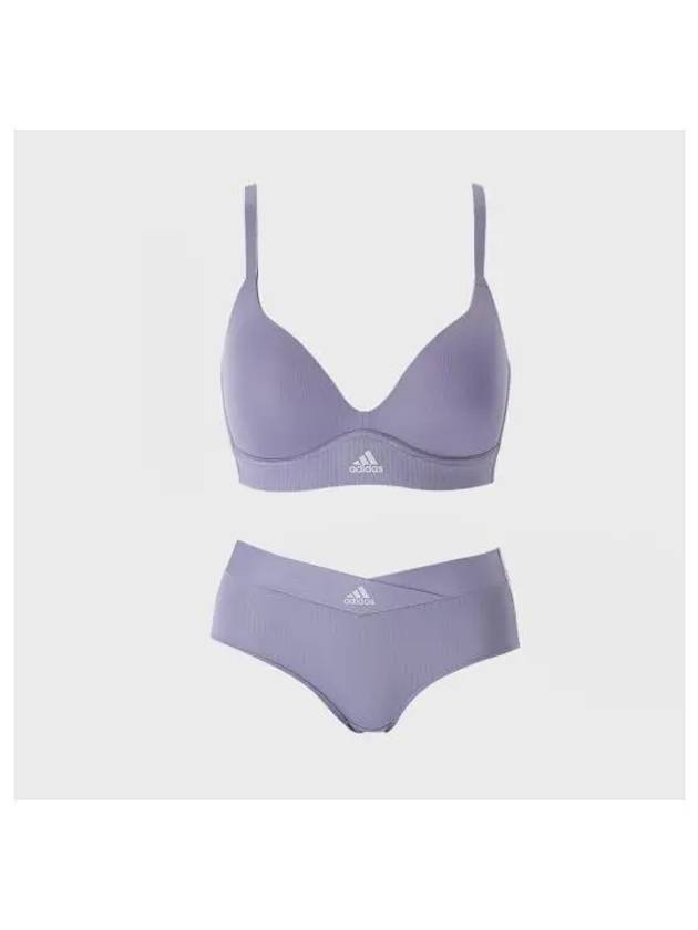 adidas UNDERWEAR No Wire Wide Wing Full Cup Bra Panty Set BU - ADIDAS - BALAAN 1