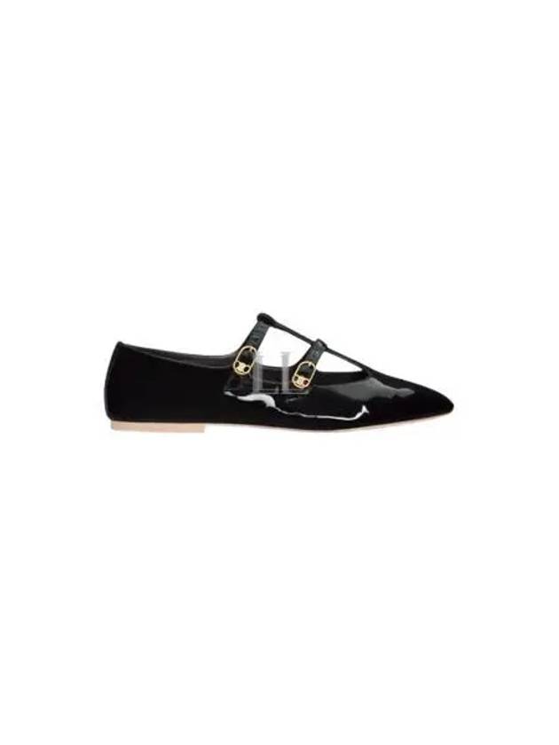 Les Patent Calfskin Ballerines Black - CELINE - BALAAN 2