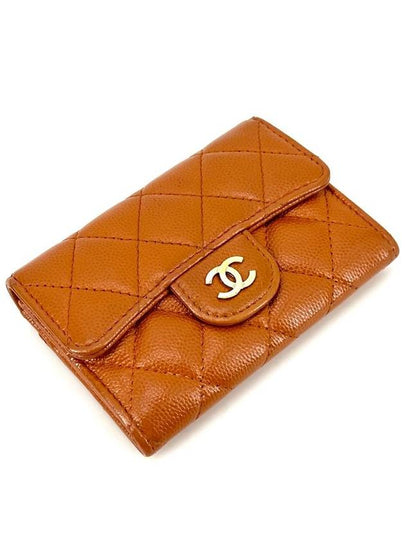 Caviar gold classic flap card wallet - CHANEL - BALAAN 2