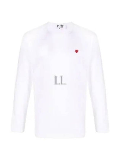 Men's Mini Red Wappen Long Sleeve T-Shirt P1 T308 2 White - COMME DES GARCONS - BALAAN 2