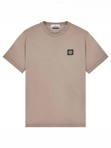 Chest logo round short sleeve t shirt dove gray men s 271137 - STONE ISLAND - BALAAN 1