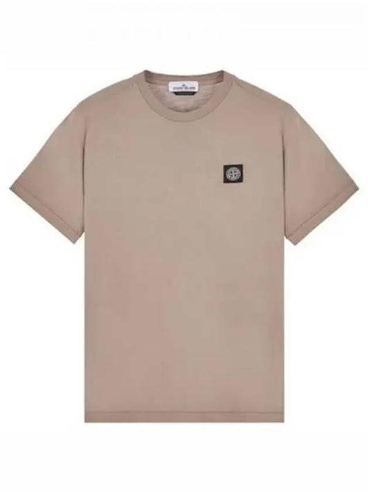 Chest logo round short sleeve t shirt dove gray men s 271137 - STONE ISLAND - BALAAN 1