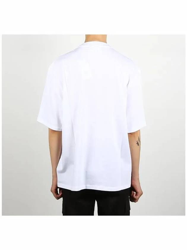 Small Heart Logo Boxy Fit Short Sleeve T-Shirt White - AMI - BALAAN 5