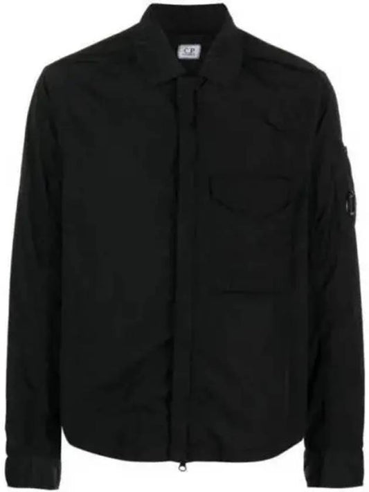 Chrome-R Zip-Up Over Long Sleeve Shirt Black - CP COMPANY - BALAAN 2