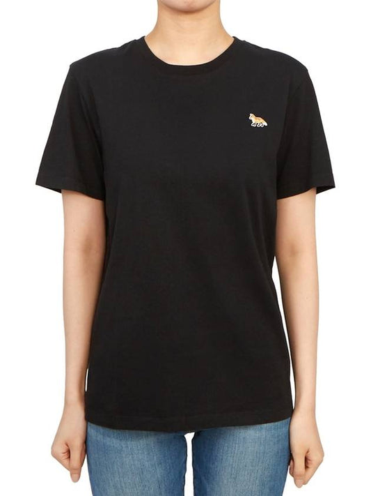 Baby Fox Patch Regular Short Sleeve T-Shirt Black - MAISON KITSUNE - BALAAN 2