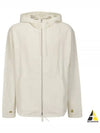 Embroidered Cotton Hooded Jacket Ivory - HELMUT LANG - BALAAN 2