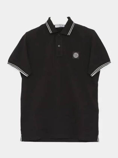 Kids Logo Patch Polo Shirt Black - STONE ISLAND - BALAAN 2