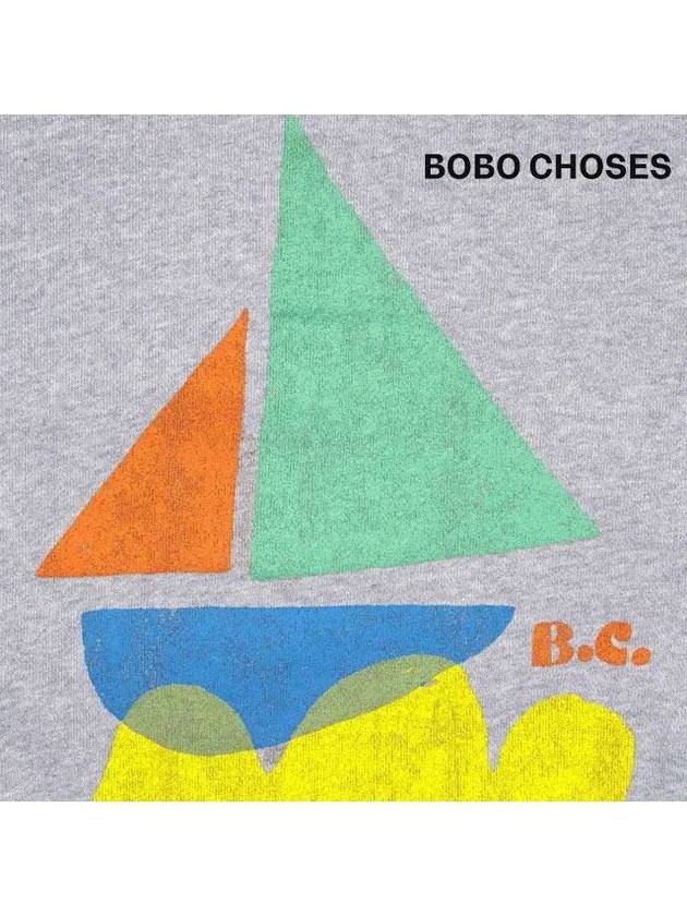 Kids Boat Sweat Sweatshirt 123AC037 910 - BOBO CHOSES - BALAAN 3