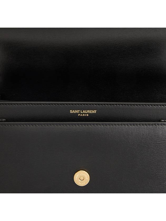 Monogram Sunset Medium Smooth Leather Cross Bag Black - SAINT LAURENT - BALAAN 10