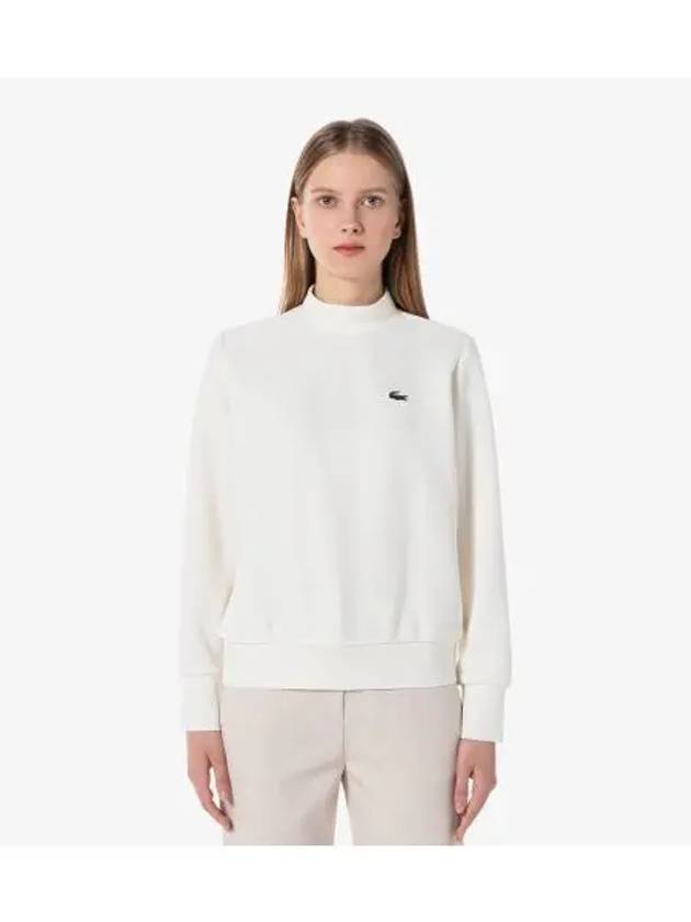 Women s semi high neck sweatshirt OFFWHITE off white - LACOSTE - BALAAN 1