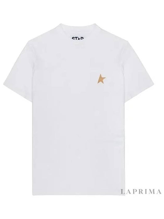 Star Printing Short Sleeve T-Shirt White - GOLDEN GOOSE - BALAAN 2