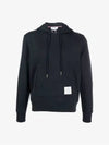 Loopback Broderie Anglaise Relaxed Cotton Hoodie Navy - THOM BROWNE - BALAAN 3