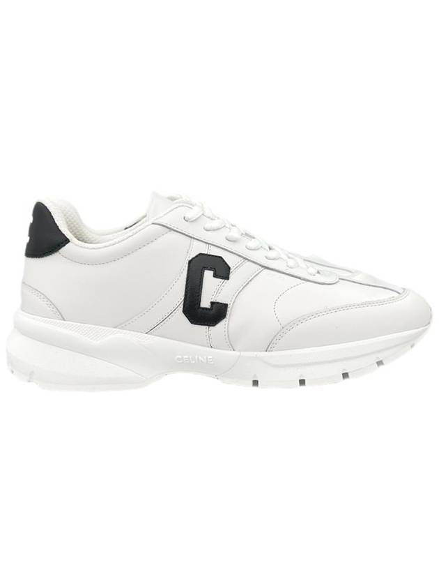 Runner CR02 Calfskin Lace-Up Low Top Sneakers White - CELINE - BALAAN 3