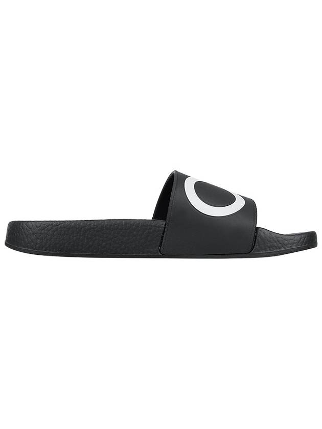 Gancini Printing Band Rubber Slippers Black - SALVATORE FERRAGAMO - BALAAN 5